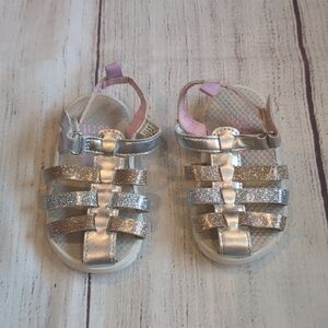 Silver and Gold Glitter Sandals